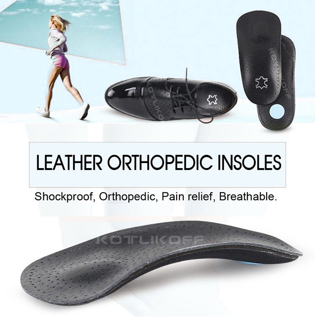 Skórzana ortopedyczna wkładka KOTLIKOFF do płaskostopia, dla sklepienia łukowego, O/X podkładki, poprawiająca ból pięty i podeszwę buta, 1 para - Wianko - 18