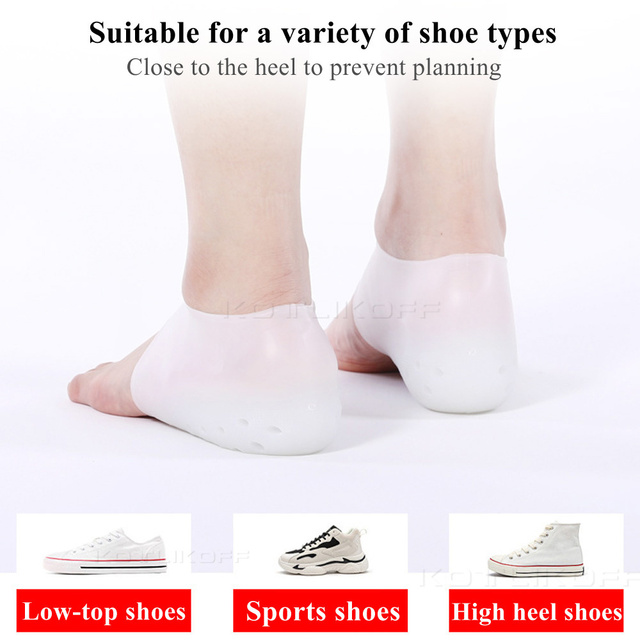 KOTLIKOFF - silikonowe niewidoczne wkładki podwyższające buty o 2CM, 3CM, 4CM - miękkie skarpetki, dla mężczyzn i kobiet - Wianko - 21