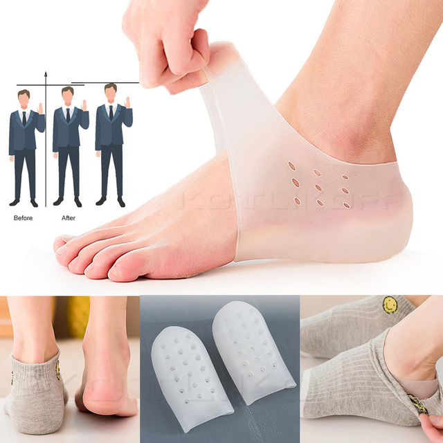 KOTLIKOFF - silikonowe niewidoczne wkładki podwyższające buty o 2CM, 3CM, 4CM - miękkie skarpetki, dla mężczyzn i kobiet - Wianko - 18