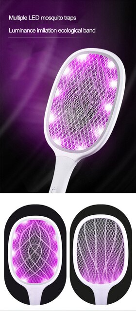 Elektryczna łapka na owady - Swatter zabójca much i komarów z UV lampą - Wianko - 9