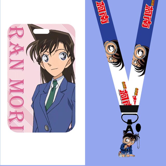 Figurka akcji Anime detektyw Conan - kółko do kluczy z etui na dowód osobisty, Pass Gym i telefon komórkowy - pokrowiec na karty z wisiorkiem i zabawką - Wianko - 10