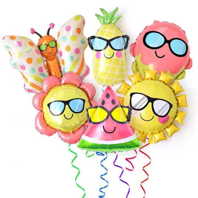 Okulary przeciwsłoneczne modelowanie balon dekoracje motyw letni arbuz ananas motyl - Wianko - 1