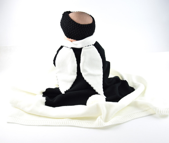 Dziecko zamszowa bawełniana kołdra 3D królik Knitting - ciepły, miękki, idealny dla wózka - rekwizyt fotograficzny dla niemowląt i otulina dla noworodków - Wianko - 20