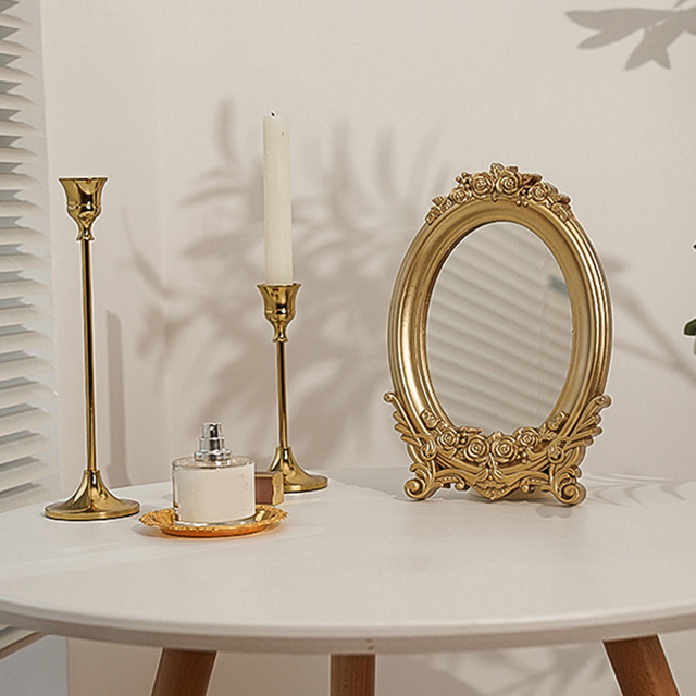 Taca dekoracyjna z lustrzanym wykończeniem w stylu europejskim, idealna na sesje fotograficzne - Wianko - 5