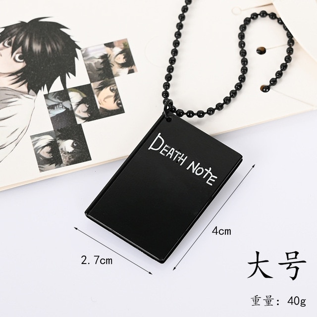 Figurka Death Note L Misa Cosplay - brelok, metalowy naszyjnik i wiszący Notes Ryuuku - zabawka dla dzieci i prezent - Wianko - 10