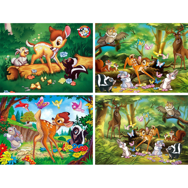 Obraz ścienny Disney Fawn Bambi - zwierzęta kreskówkowe na płótnie do dekoracji salonu - Wianko - 3
