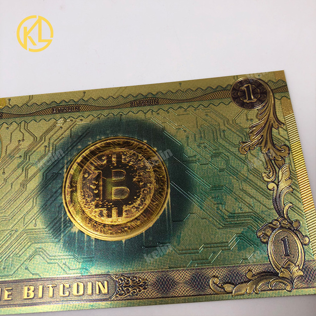 Kolorowe złote folie: 10 szt. jednoodcinkowe banknoty z motywem BITCOIN, idealne do kolekcji i prezentów - Wianko - 11