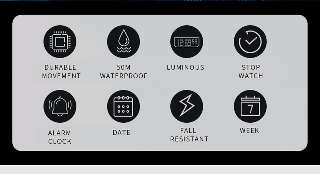 SMAEL zegarek kwarcowy dla mężczyzn z podwójnym czasem cyfrowym, świetliste dłonie LED, budzik i 5 ATM wodoodporność - Wianko - 5