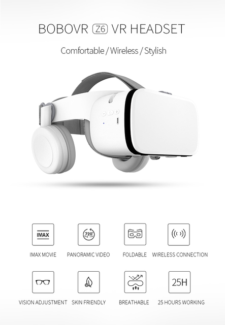 Kask VR-szkło Z6 z zestawem słuchawkowym do telefonu komórkowego - Wianko - 1