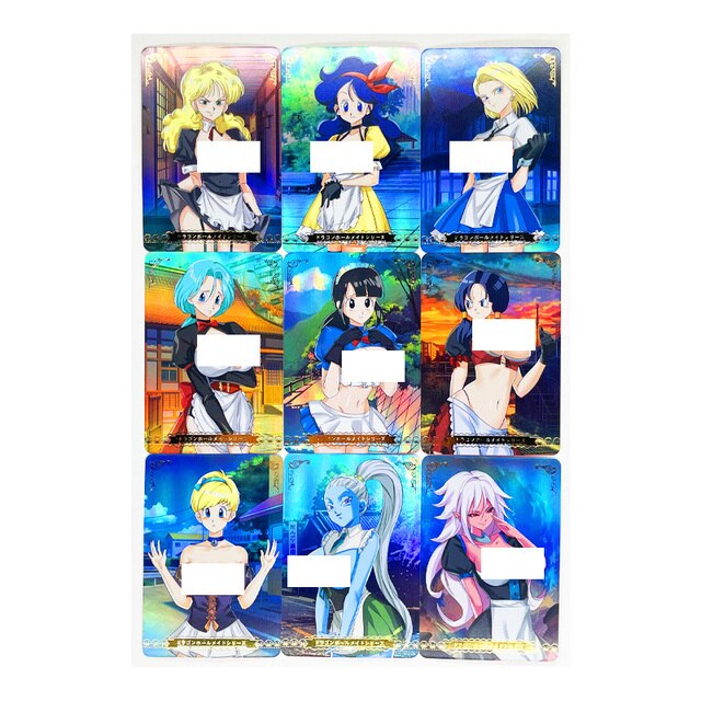 Kolekcja 9 kart Dragon Ball Z GT: Ranchi Chichi, Android 18 Nude, strój pokojówki, Heroes bitwa, Ultra instynkt - Wianko - 4