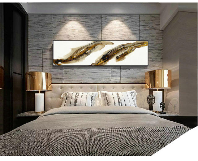 Niestandardowe minimalistyczne malarstwo abstrakcyjne - dekoracyjne obrazy do salonu hotelowego i domowego - Wianko - 17