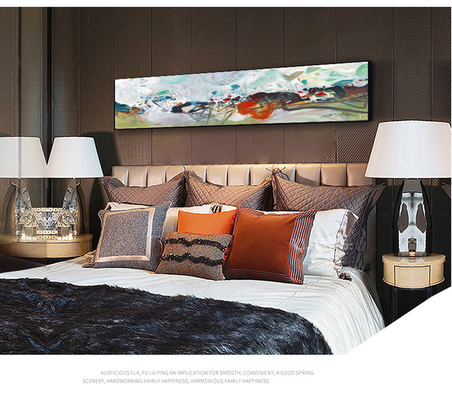 Niestandardowe minimalistyczne malarstwo abstrakcyjne - dekoracyjne obrazy do salonu hotelowego i domowego - Wianko - 16