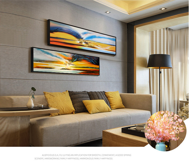 Niestandardowe minimalistyczne malarstwo abstrakcyjne - dekoracyjne obrazy do salonu hotelowego i domowego - Wianko - 3