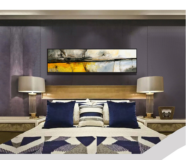 Niestandardowe minimalistyczne malarstwo abstrakcyjne - dekoracyjne obrazy do salonu hotelowego i domowego - Wianko - 4