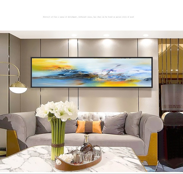 Niestandardowe minimalistyczne malarstwo abstrakcyjne - dekoracyjne obrazy do salonu hotelowego i domowego - Wianko - 11