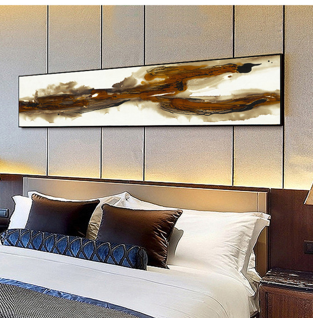 Niestandardowe minimalistyczne malarstwo abstrakcyjne - dekoracyjne obrazy do salonu hotelowego i domowego - Wianko - 18