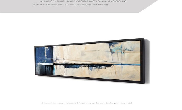 Niestandardowe minimalistyczne malarstwo abstrakcyjne - dekoracyjne obrazy do salonu hotelowego i domowego - Wianko - 5