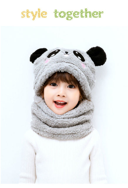 Dziecięce czapki jesienne/zimowe z miękkiego i ciepłego materiału wysokiej jakości w słodkim stylu pandy dla chłopców i dziewczynek - Wianko - 27