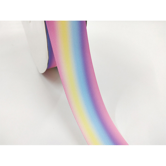 Kolorowe wstążki tkania gradientu - 5 m/lot - dekoracja Hairbow DIY - Wianko - 13