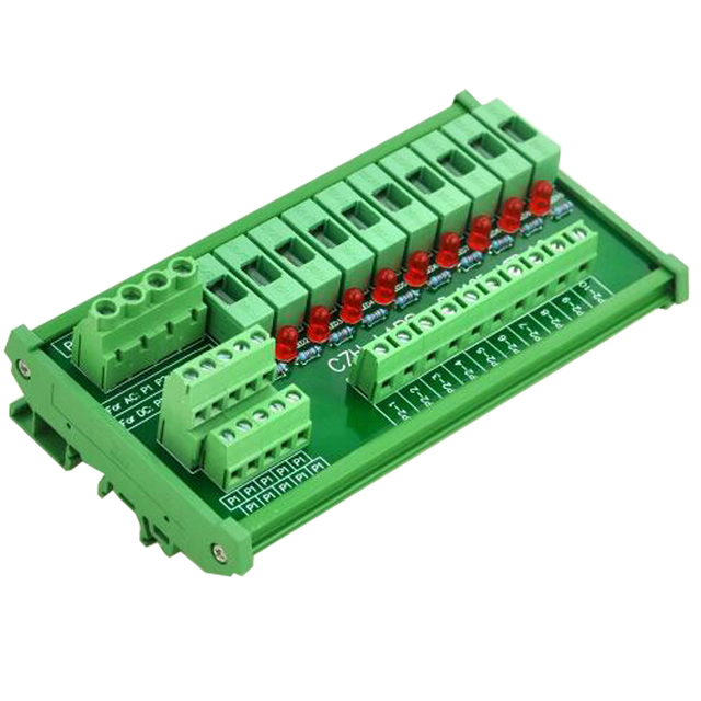 Tabliczka zaciskowa AC/DC 5~48 V do montażu na szynie DIN o 10 pozycjach - produkt z kategorii Bezpieczniki - Wianko - 5