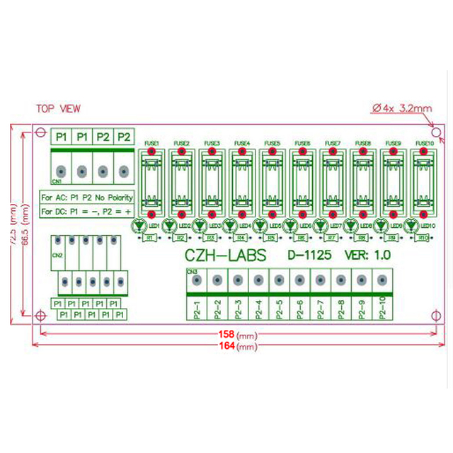Tabliczka zaciskowa AC/DC 5~48 V do montażu na szynie DIN o 10 pozycjach - produkt z kategorii Bezpieczniki - Wianko - 6