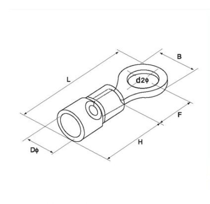Zacisk pierścieniowy izolowany z miedzi o średnicy 3.5-5mm ze stali nierdzewnej (100 sztuk) - Wianko - 1