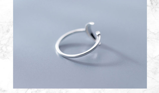 Pierścień La Monada Moon Star - regulowany rozmiar, wykonany z 925 srebra, minimalistyczny, dla kobiet, biżuteria wysokiej jakości - Wianko - 12