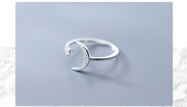 Pierścień La Monada Moon Star - regulowany rozmiar, wykonany z 925 srebra, minimalistyczny, dla kobiet, biżuteria wysokiej jakości - Wianko - 11