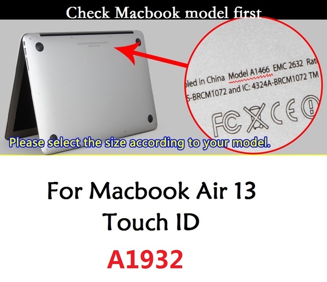 Pokrywa klawiatury Silicon wodoodporna dla Macbook Air 13 2018 Touch ID A1932 US EU klawiatura Protector skóry - Wianko - 1