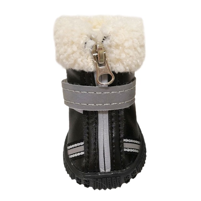 Buty zimowe odblaskowe dla psów, rozmiar S/M, antypoślizgowe, ciepłe - Wianko - 7