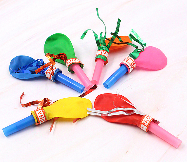 Gwizdki balonowe - 5 sztuk, różne kolory, idealne na urodziny dzieci, dekoracje imprezowe, rekwizyty klaunów - Wianko - 8