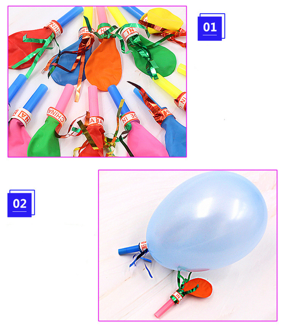 Gwizdki balonowe - 5 sztuk, różne kolory, idealne na urodziny dzieci, dekoracje imprezowe, rekwizyty klaunów - Wianko - 9