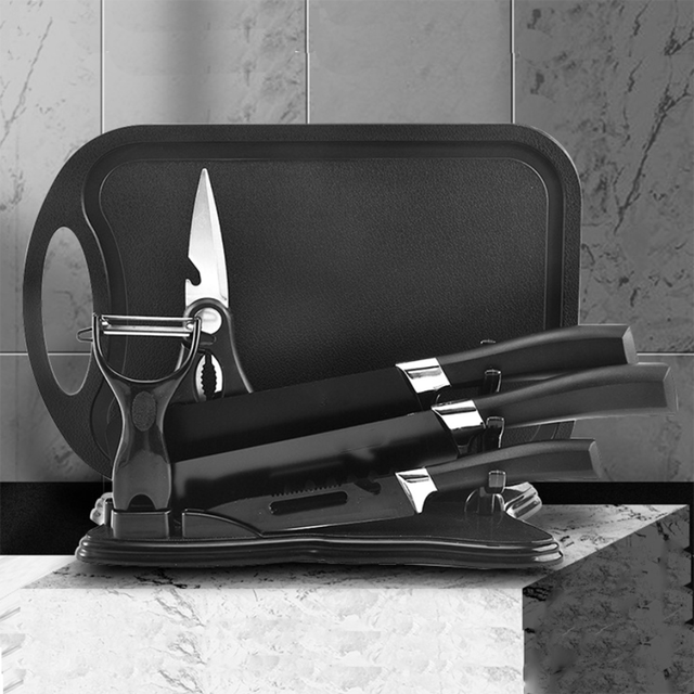 Zestaw 8 noży kuchennych ceramicznych z nożycami i obierakiem, idealny do krojenia, parzenia i temperowania, wraz z deską do krojenia i walizką prezentową - Wianko - 2