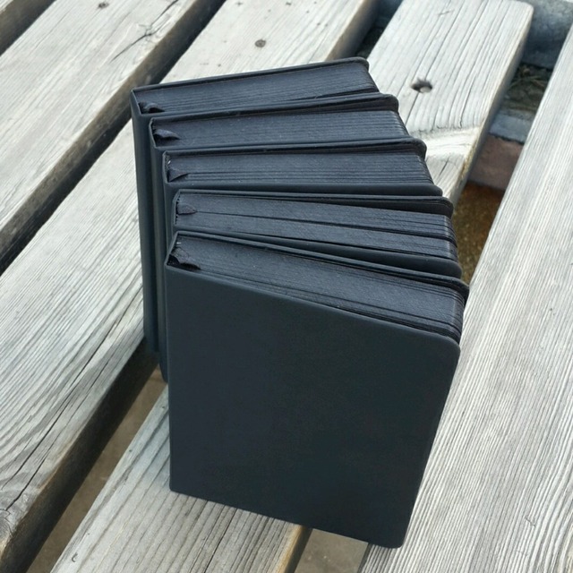 Nobal czarny notatnik pamiętnik A5/A6 z pustymi stronami i okładką z modnej imitacji skóry PU - Wianko - 11