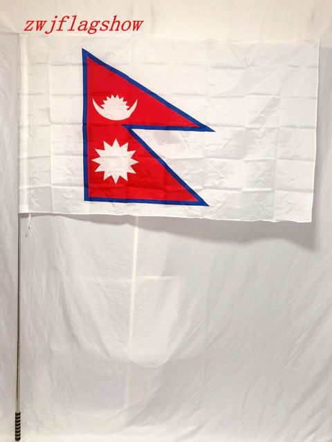 Flaga narodowa Nepalu - 90*150cm, poliester, światowa dekoracja na zewnątrz - Wianko - 2