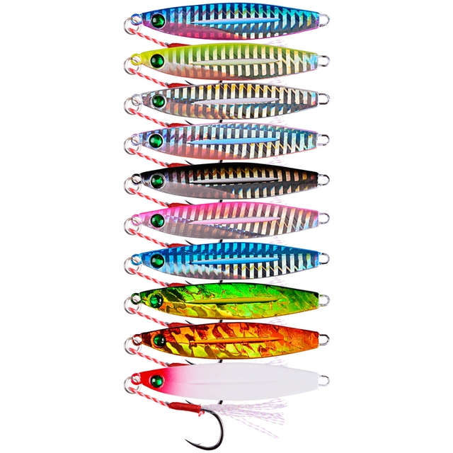 10 sztuk Shore odlew metalowy Jig łyżka morze przynęty 7g-28g Jigging Super twarde ołowiu ryby słonowodne - Wianko - 26