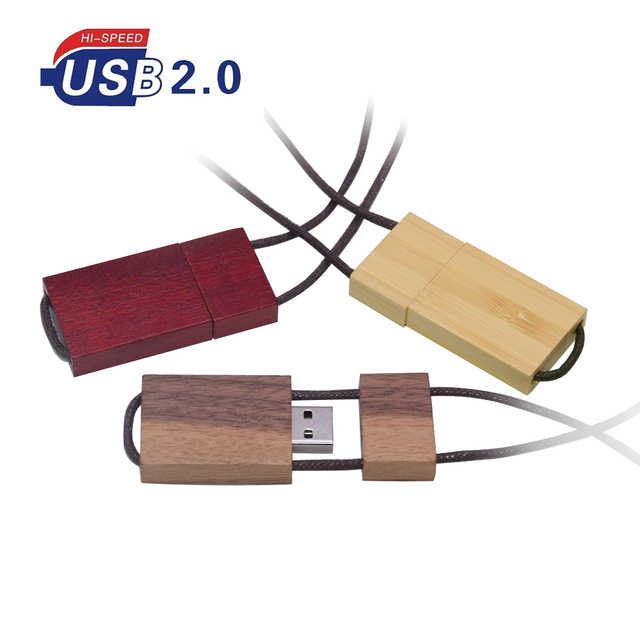 Pendrive drewniana pamięć USB - czerwone drewno 4GB-64GB + własne logo - Wianko - 21