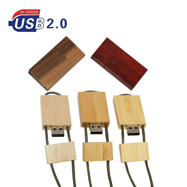 Pendrive drewniana pamięć USB - czerwone drewno 4GB-64GB + własne logo - Wianko - 19