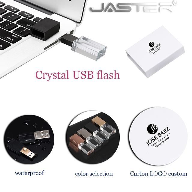 Pendrive USB 3.0 JASTER Crystal z grawerowanym logotypem, 4GB-64GB - Wianko - 12