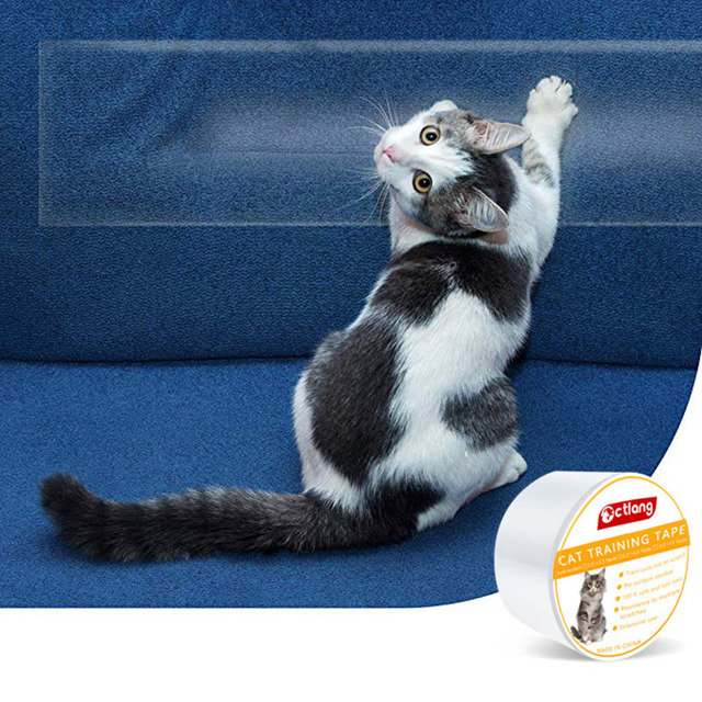 Ochronna, dwustronna taśma Cat Scratch Tape, zapobiegająca drapaniu mebli i sof, szkoleniowa dla kotów - Wianko - 1