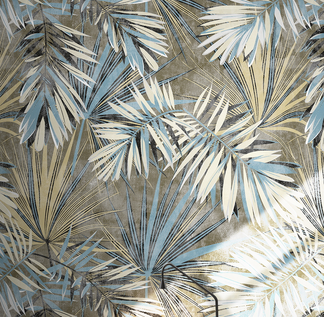 Niestandardowa tapeta w stylu nordyckim z prostym, nawilżającym wzorem liści – dekoracyjny dodatek do salonu - Wianko - 5
