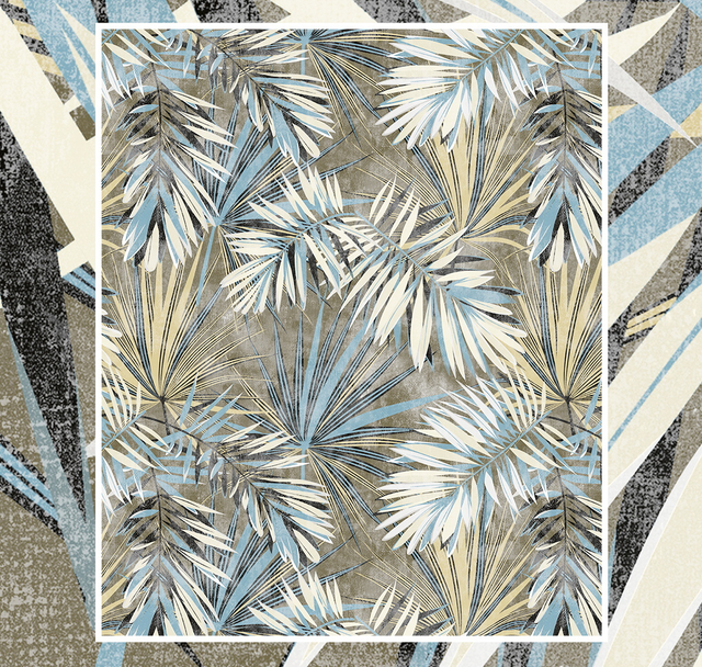Niestandardowa tapeta w stylu nordyckim z prostym, nawilżającym wzorem liści – dekoracyjny dodatek do salonu - Wianko - 3