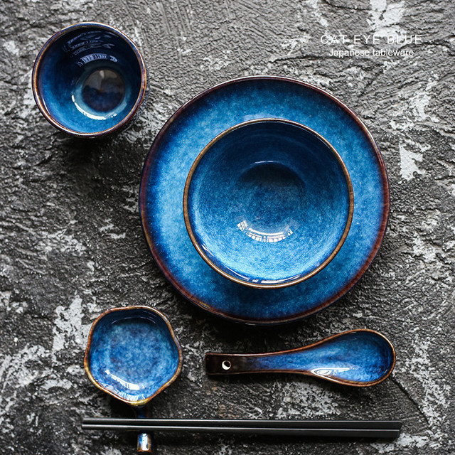 Miseczka porcelanowa z głębokim niebieskim wzorem i japońskim stylem - Wianko - 7