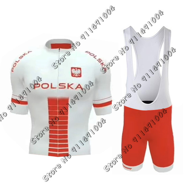 Zespół Polska 2021 - Tour De Nowa Koszulka Kolarska Polo Mężczyźni TDG MTB Rowery Maillot Culotte - Wianko - 5