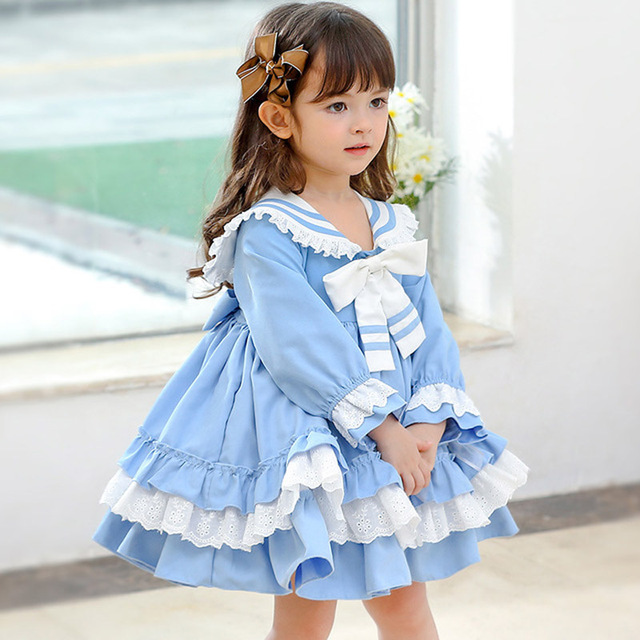 Nowa sukienka jesienne/zimowe płaszcz Lolita dziewczyna z falbankami znajdująca się w kategorii Suknie - Wianko - 8