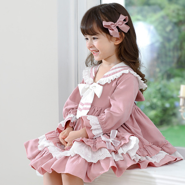 Nowa sukienka jesienne/zimowe płaszcz Lolita dziewczyna z falbankami znajdująca się w kategorii Suknie - Wianko - 6