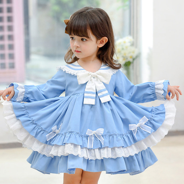 Nowa sukienka jesienne/zimowe płaszcz Lolita dziewczyna z falbankami znajdująca się w kategorii Suknie - Wianko - 10