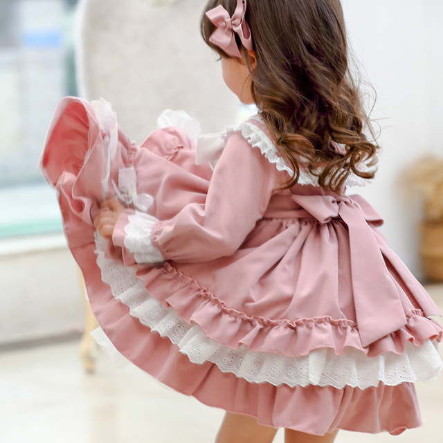 Nowa sukienka jesienne/zimowe płaszcz Lolita dziewczyna z falbankami znajdująca się w kategorii Suknie - Wianko - 2