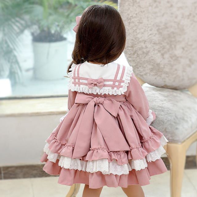 Nowa sukienka jesienne/zimowe płaszcz Lolita dziewczyna z falbankami znajdująca się w kategorii Suknie - Wianko - 3