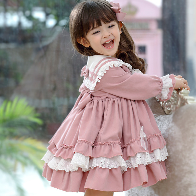Nowa sukienka jesienne/zimowe płaszcz Lolita dziewczyna z falbankami znajdująca się w kategorii Suknie - Wianko - 5